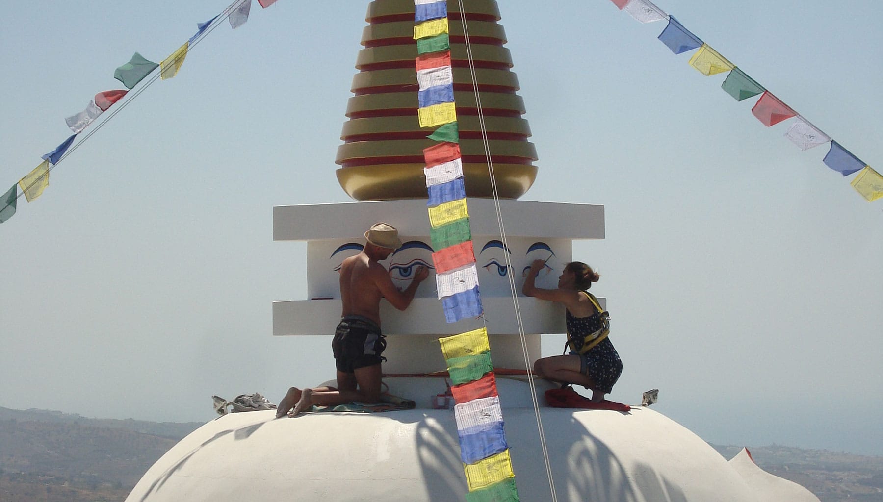 How to stay motivated - When you feel like stopping, remember why you’re doing this - Restoration of the Kalachakra Stupa in southern Spain - Karma Guen Buddhist center. (Leo Grzyb and his wife Katerina)